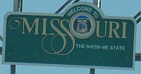 USA - St Louis MO - Welcome to Missouri Sign (11 Apr 2009)